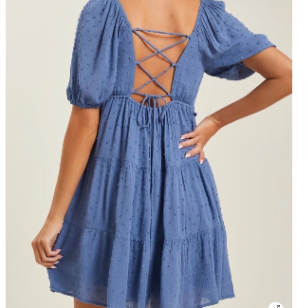 NWT Altar’d state Maci Clip Dot Mini Dress Size Small - Picture 5 of 6